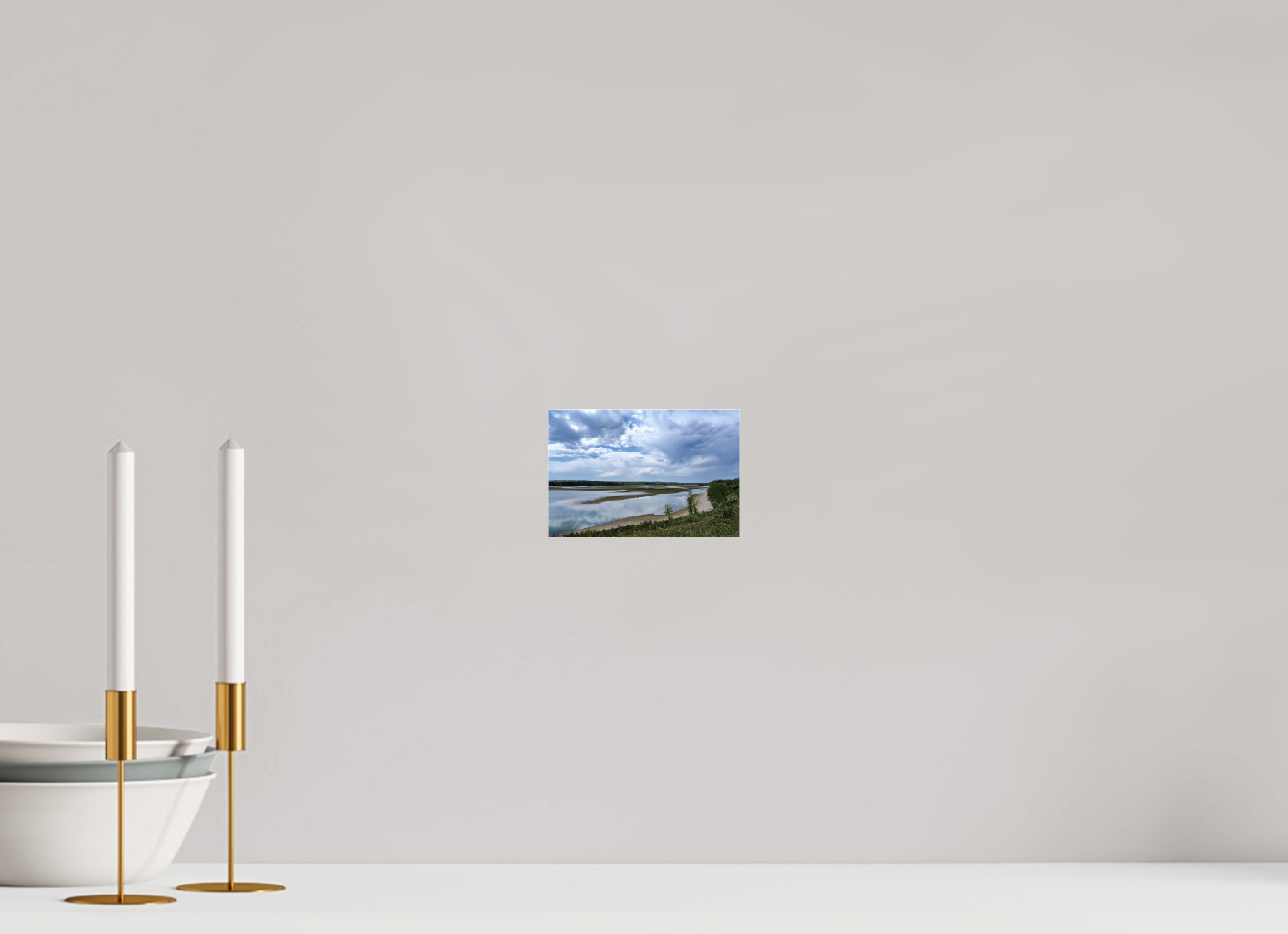 15 x 10 cm, Photo Print Under Acrylic Glass Glancing at the reservoir