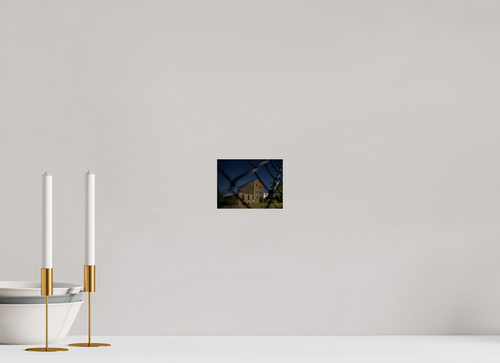 13.3 x 10 cm, Photo Print Under Acrylic Glass Abandoned Building