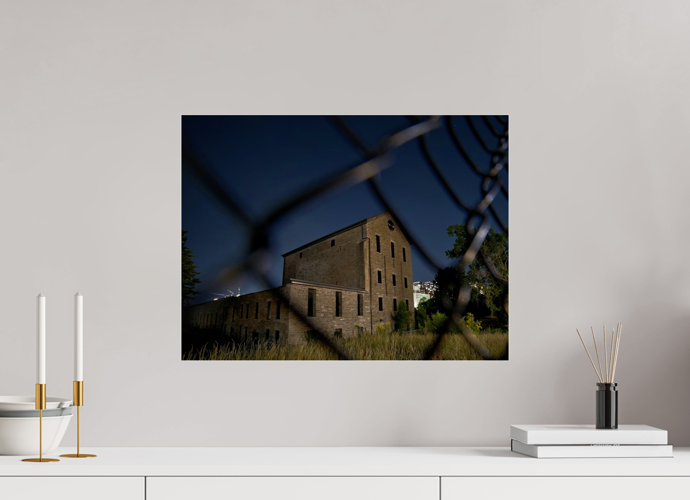 53.3 x 40 cm, Photo Print Under Acrylic Glass Abandoned Building