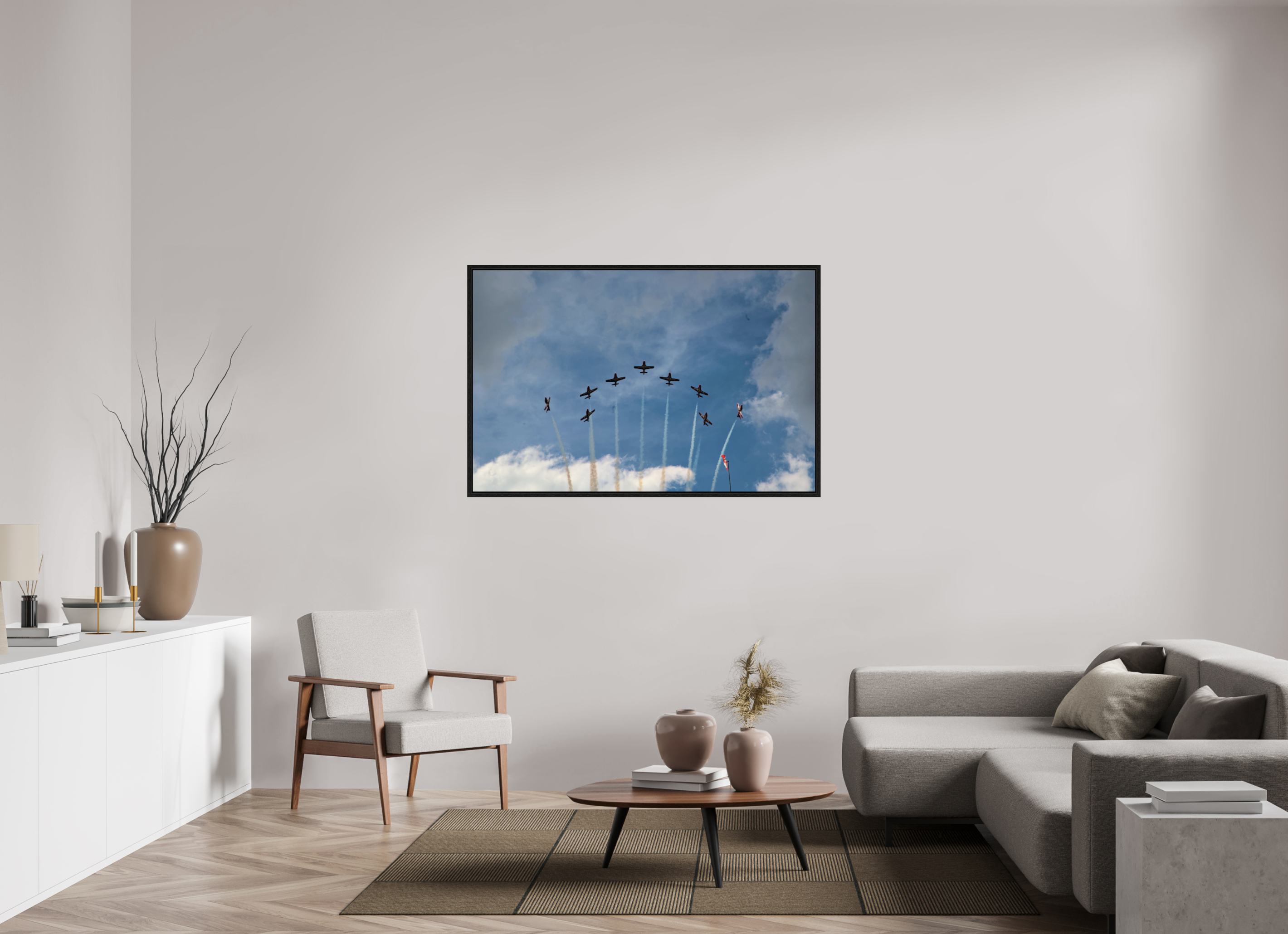 139.2 x 90 cm, Floater Frame Formation Flying Canada Day