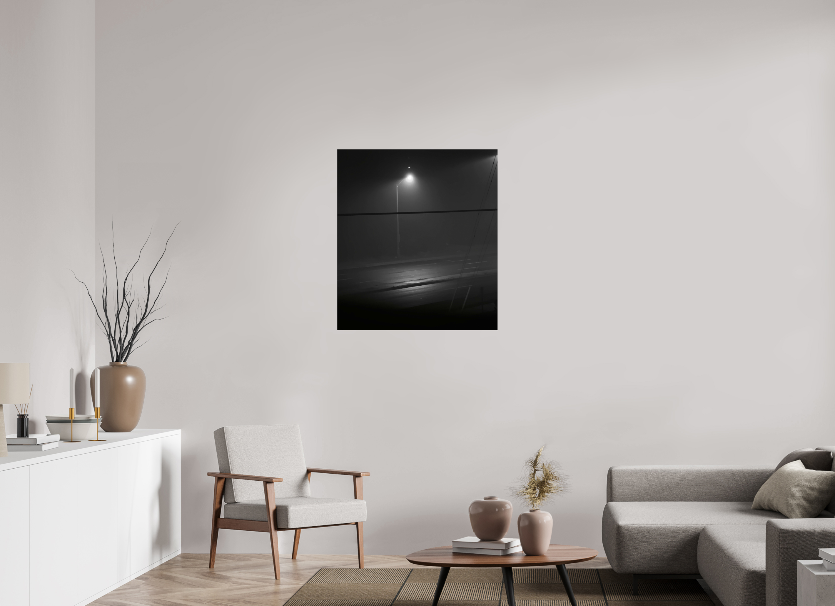 80 x 90.3 cm, Photo Print Under Acrylic Glass A Foggy Day In Hell