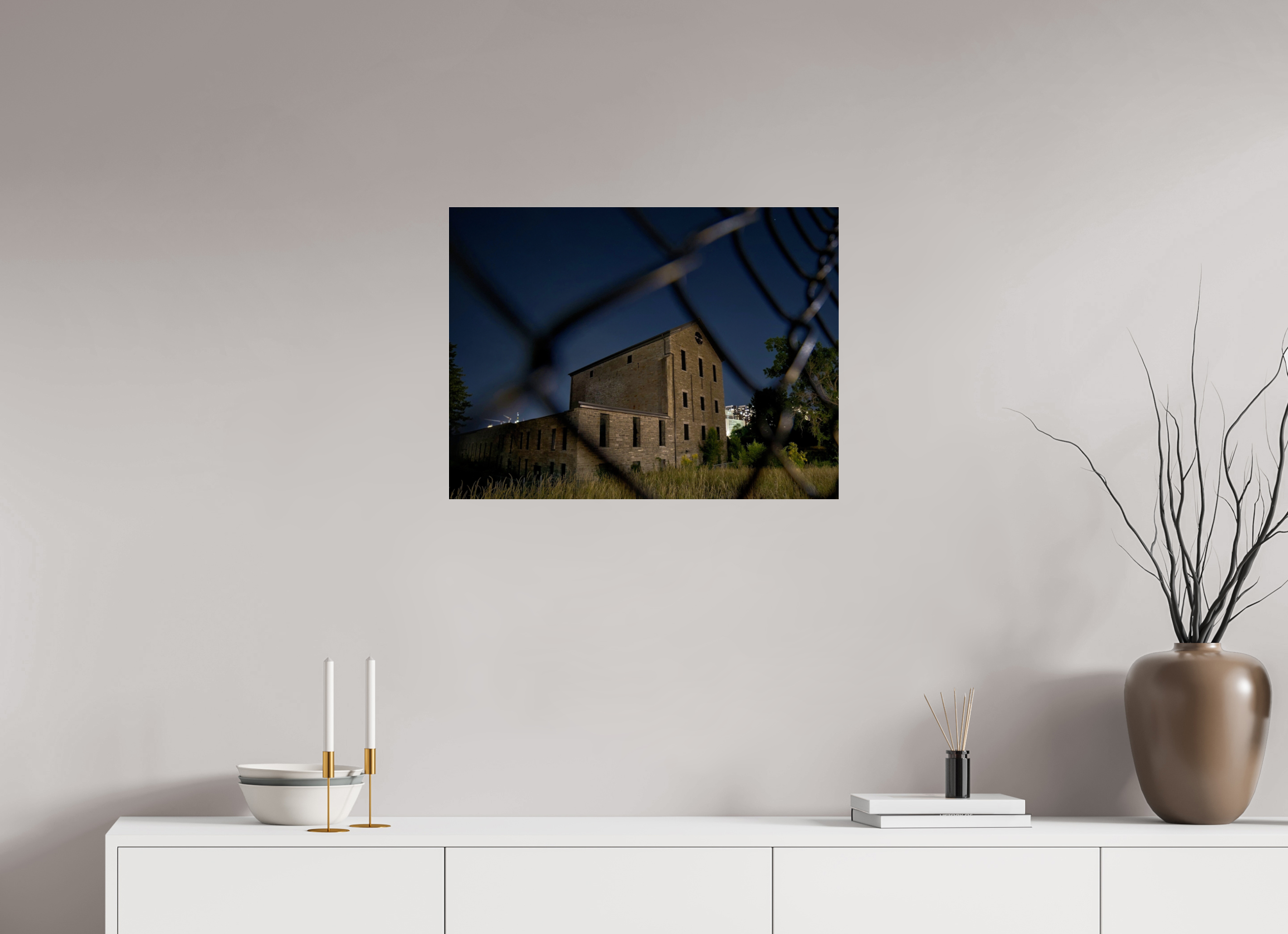 66.7 x 50 cm, Photo Print Under Acrylic Glass Abandoned Building