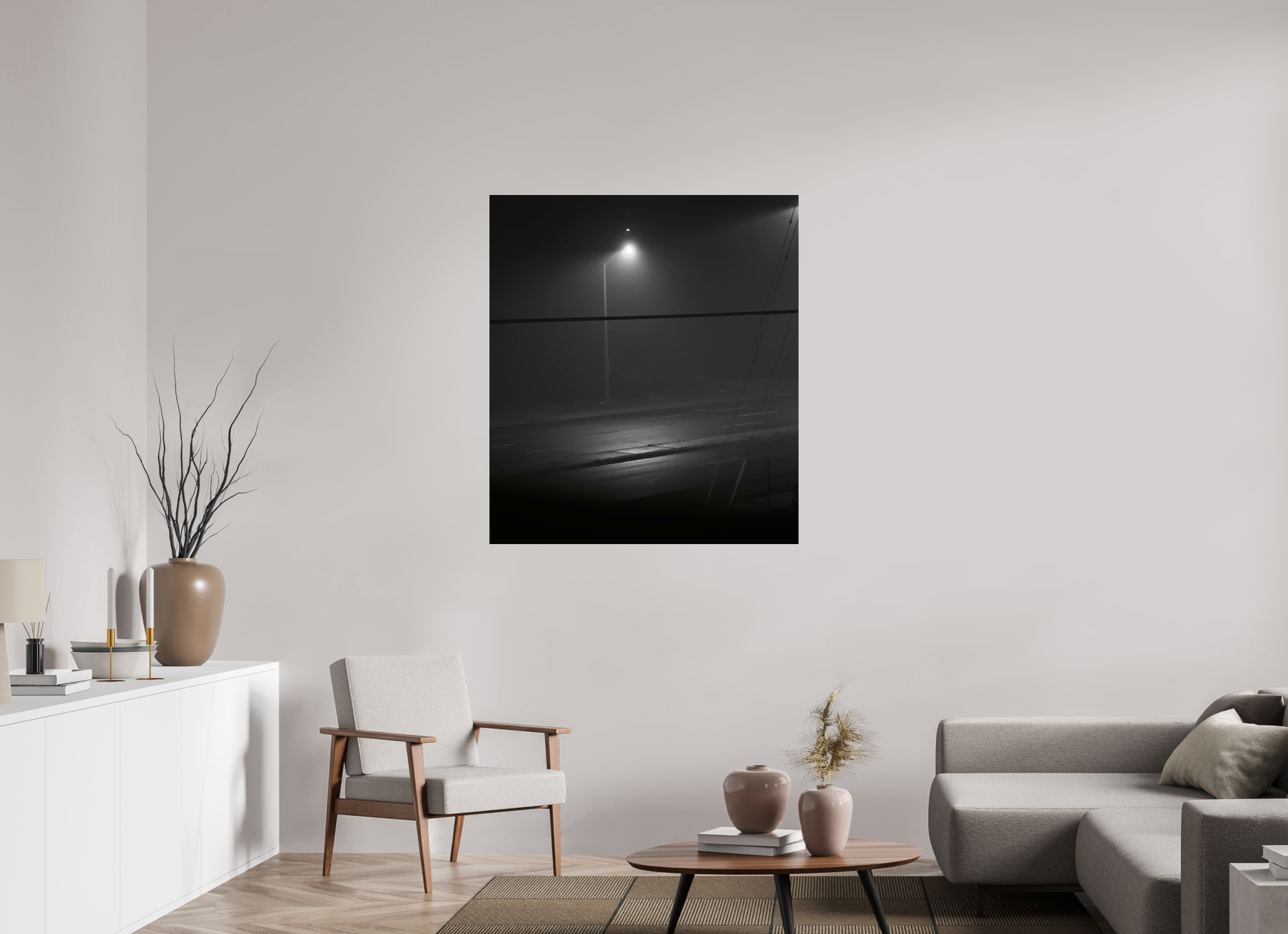 100 x 112.9 cm, Photo Print Under Acrylic Glass A Foggy Day In Hell