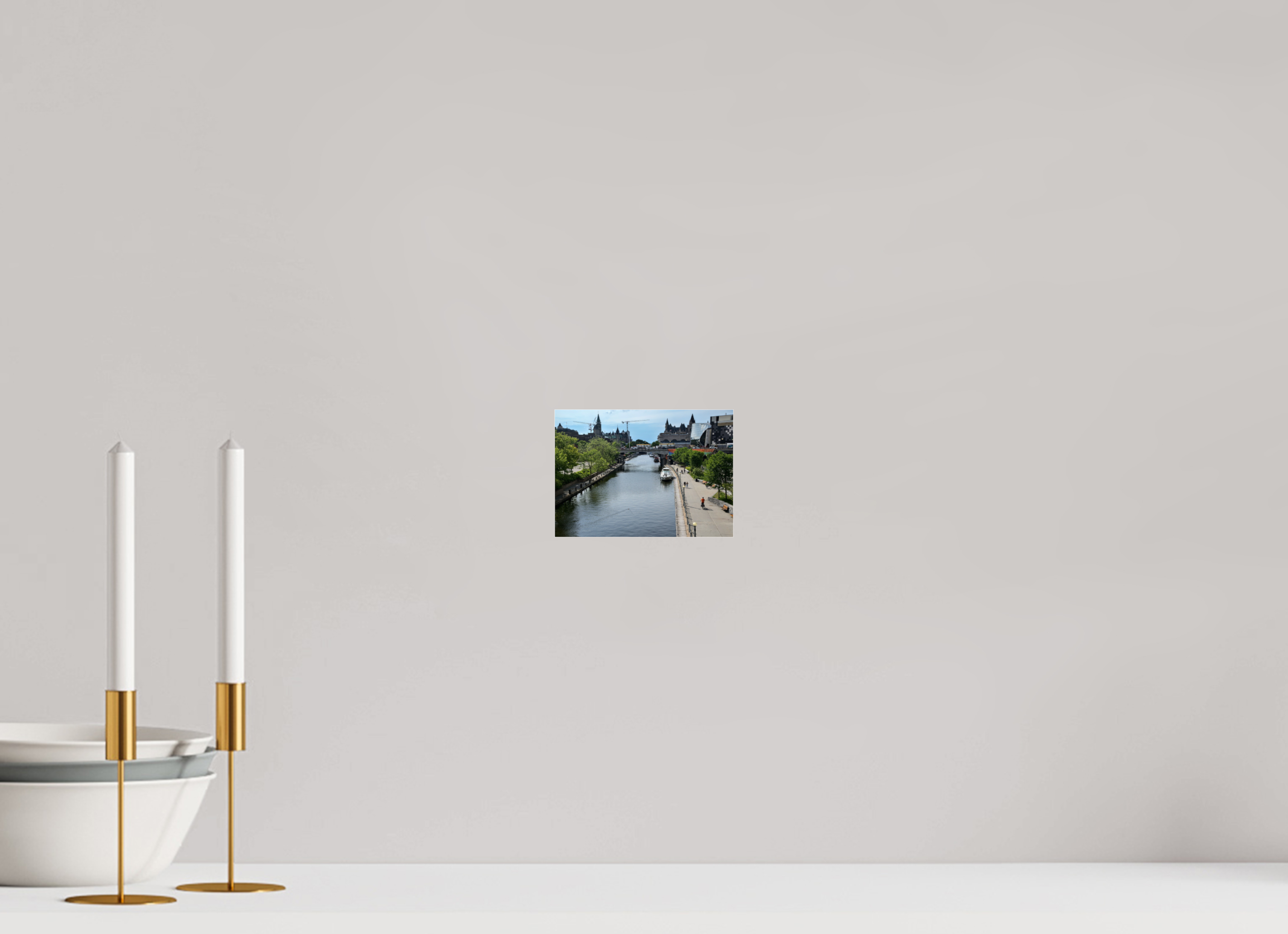 14 x 10 cm, Photo Print Under Acrylic Glass Sunny day on the Rideau Canal