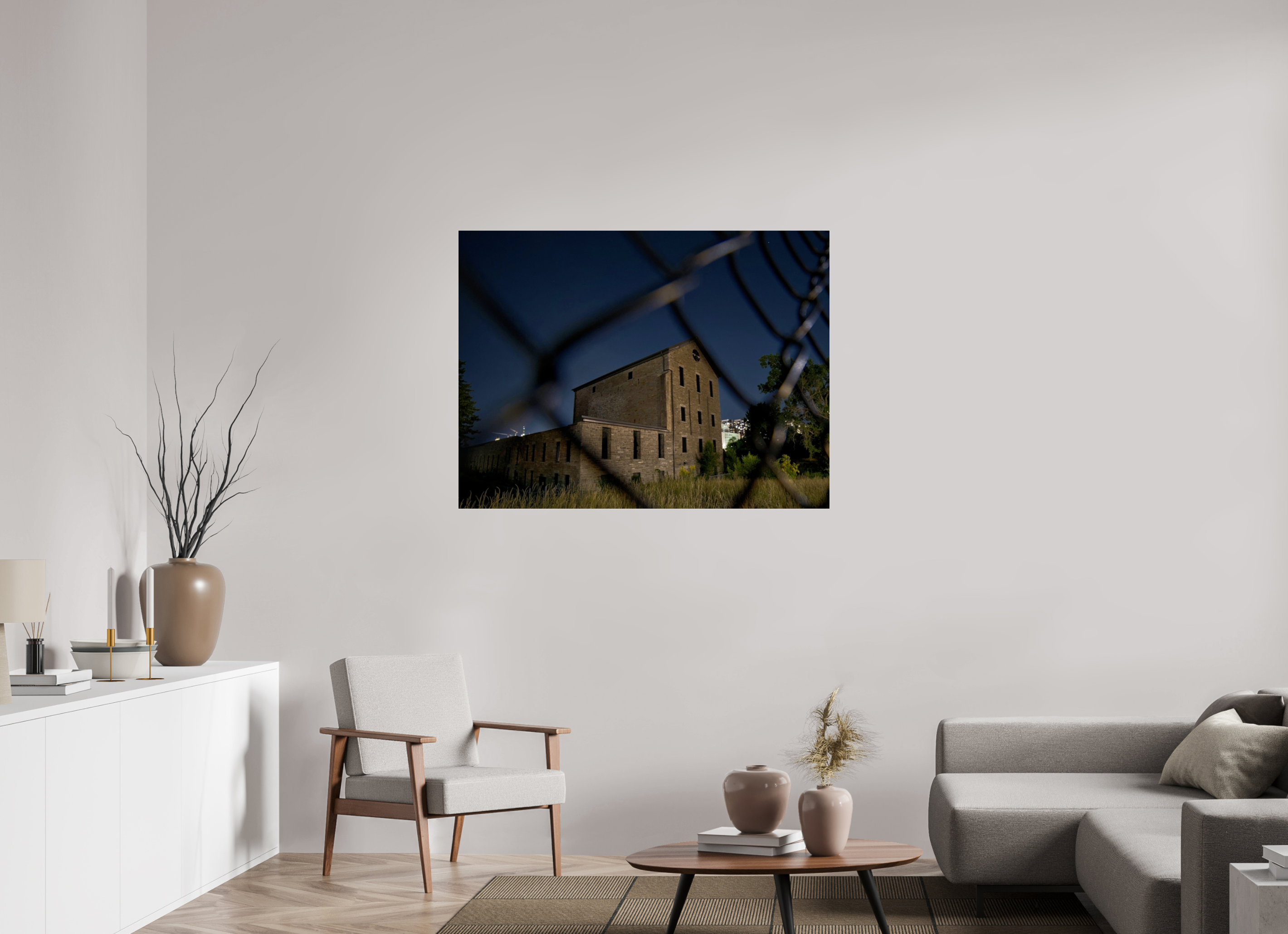 120 x 90 cm, Photo Print Under Acrylic Glass Abandoned Building