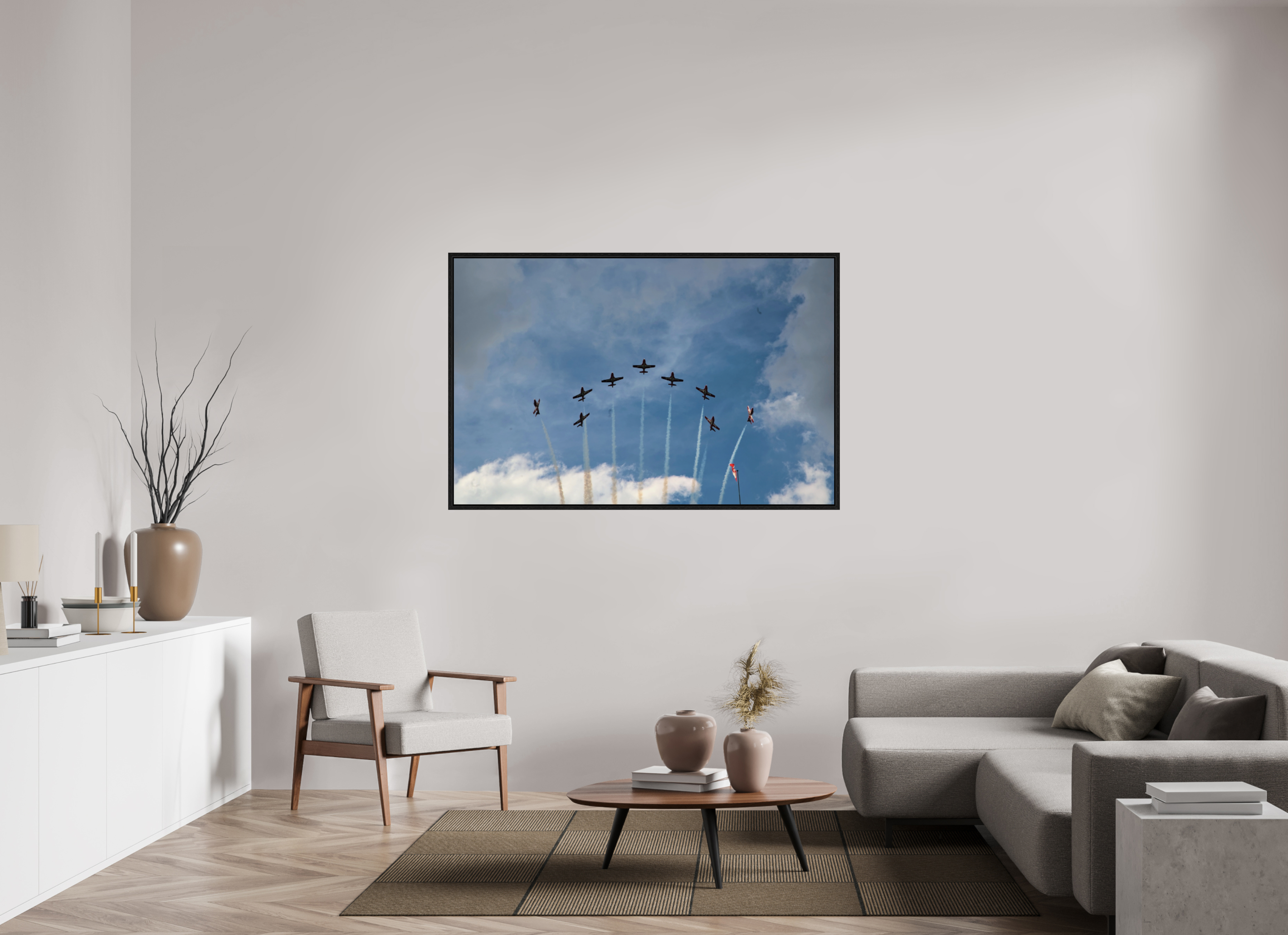 154.7 x 100 cm, Floater Frame Formation Flying Canada Day