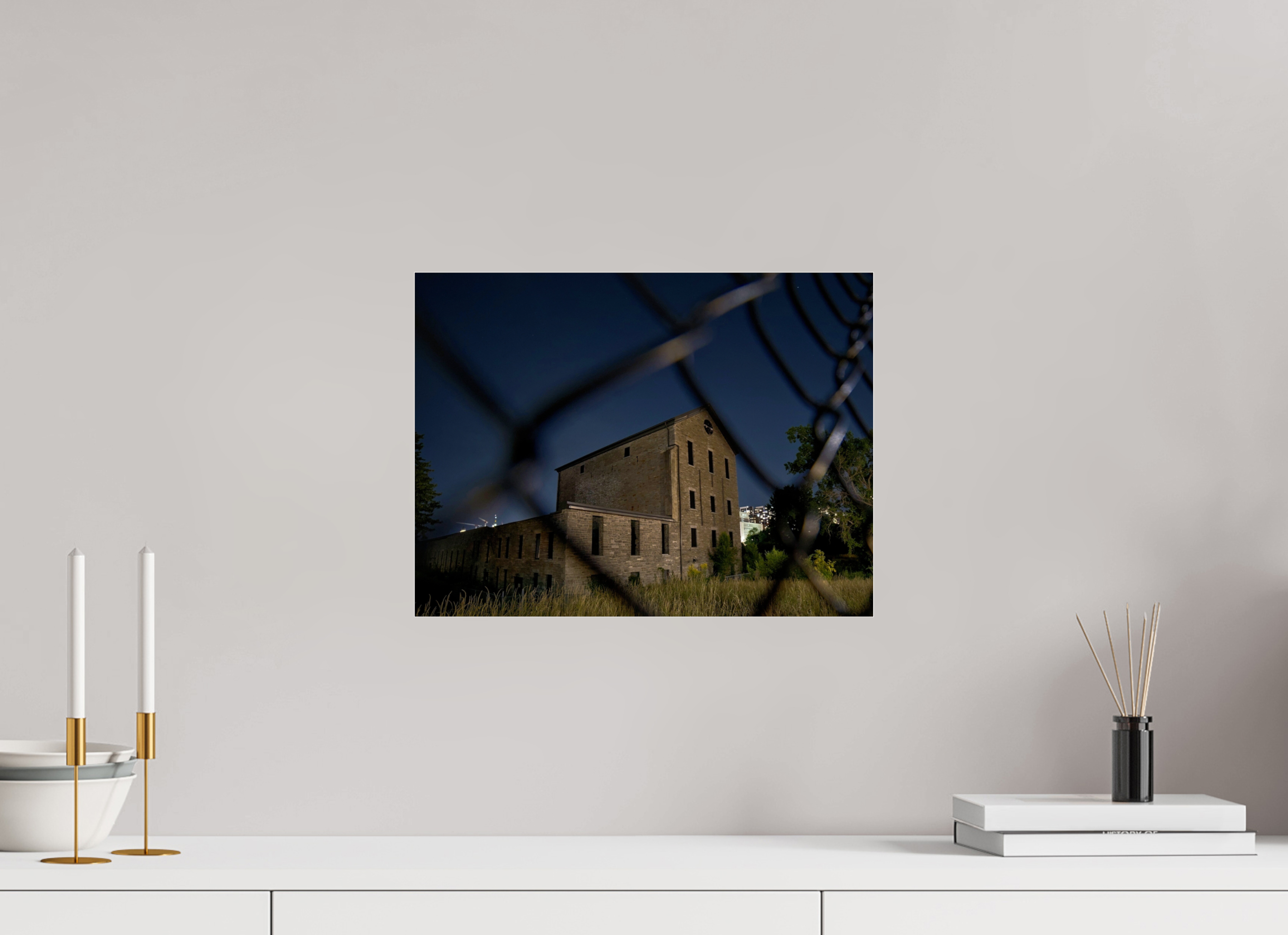 40 x 30 cm, Photo Print Under Acrylic Glass Abandoned Building