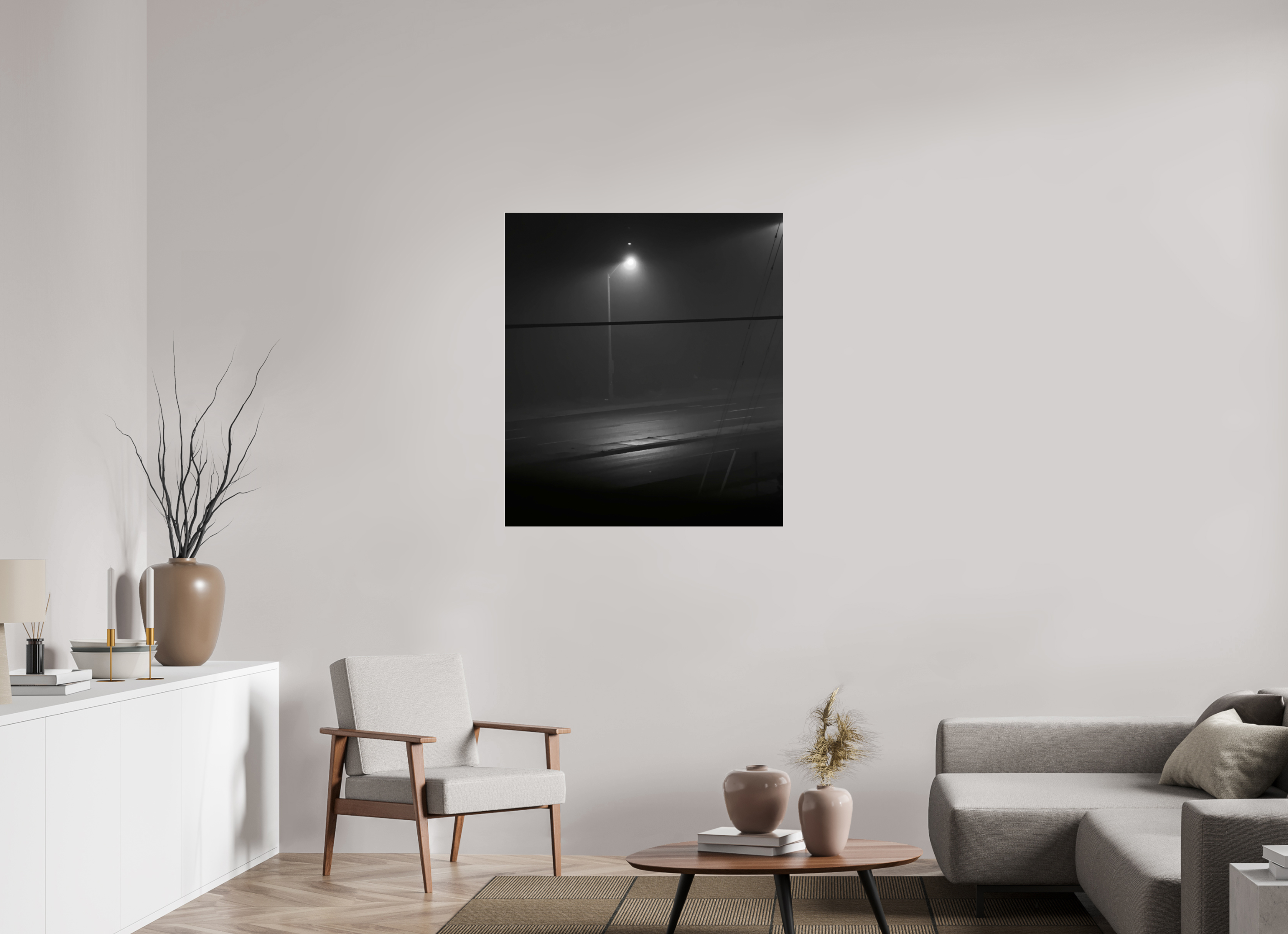 90 x 101.6 cm, Photo Print Under Acrylic Glass A Foggy Day In Hell