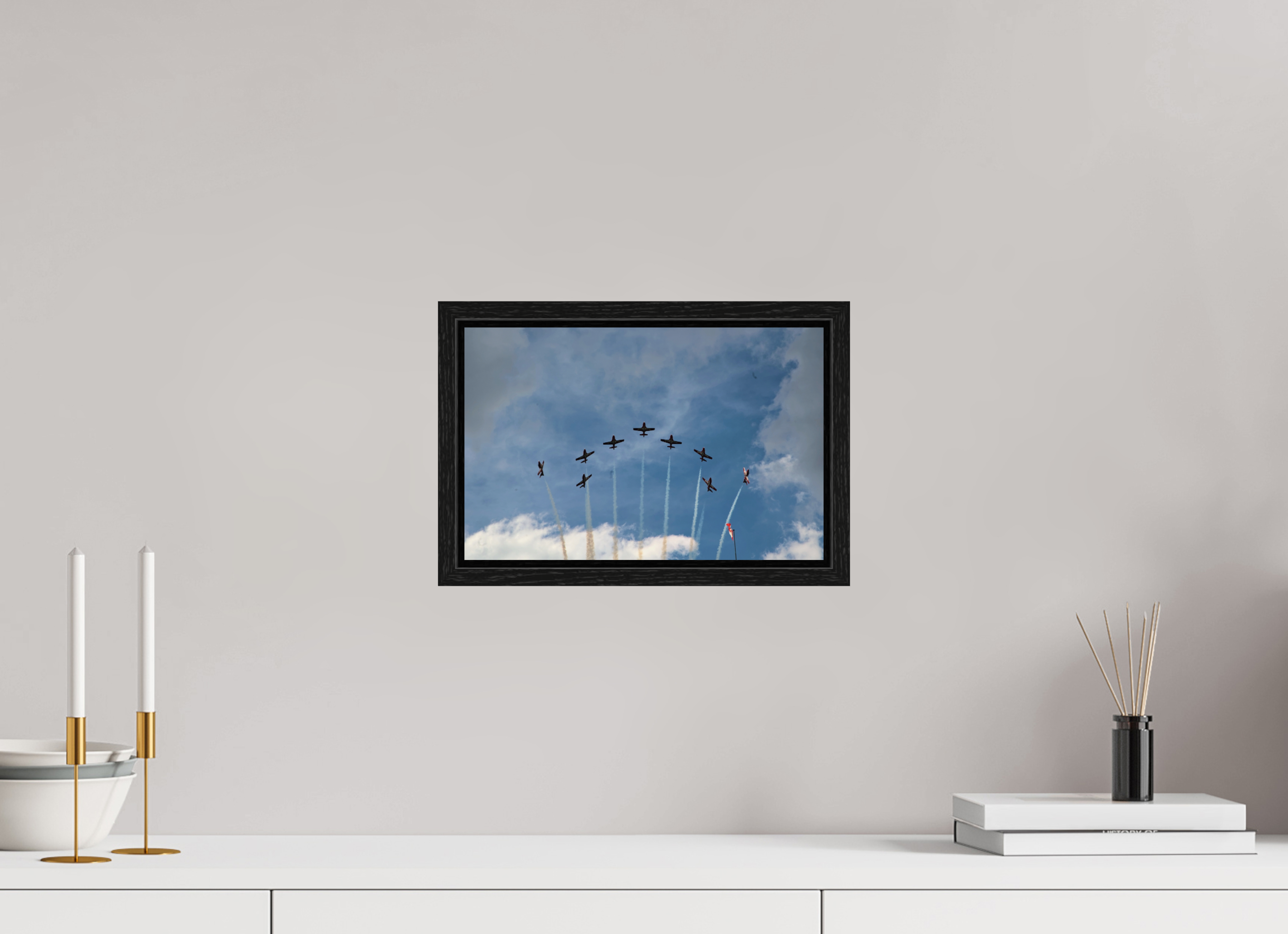 30.9 x 20 cm, Floater Frame Formation Flying Canada Day