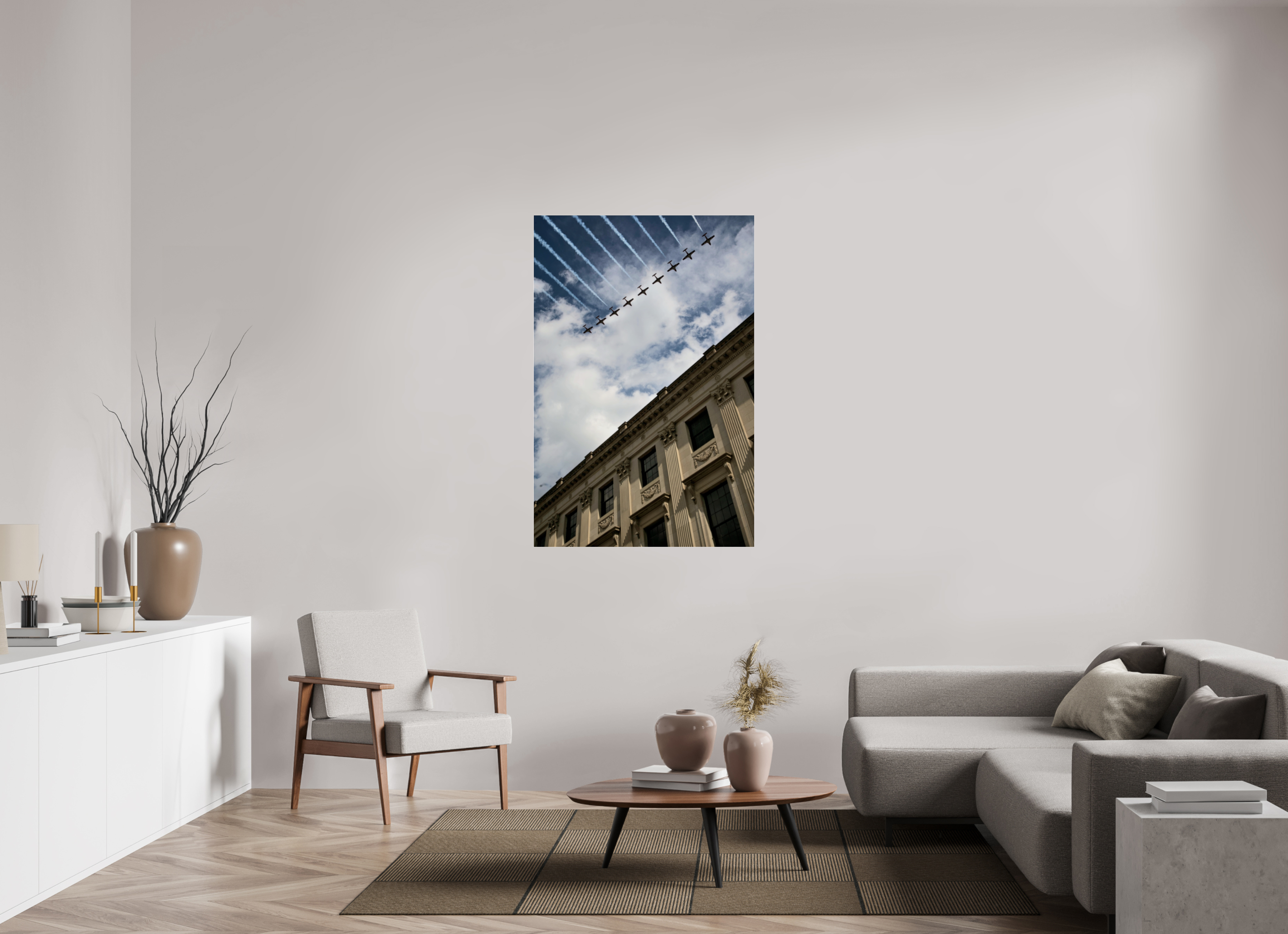 90 x 135.3 cm, Photo Print Under Acrylic Glass Canada Day 2025 Flyover