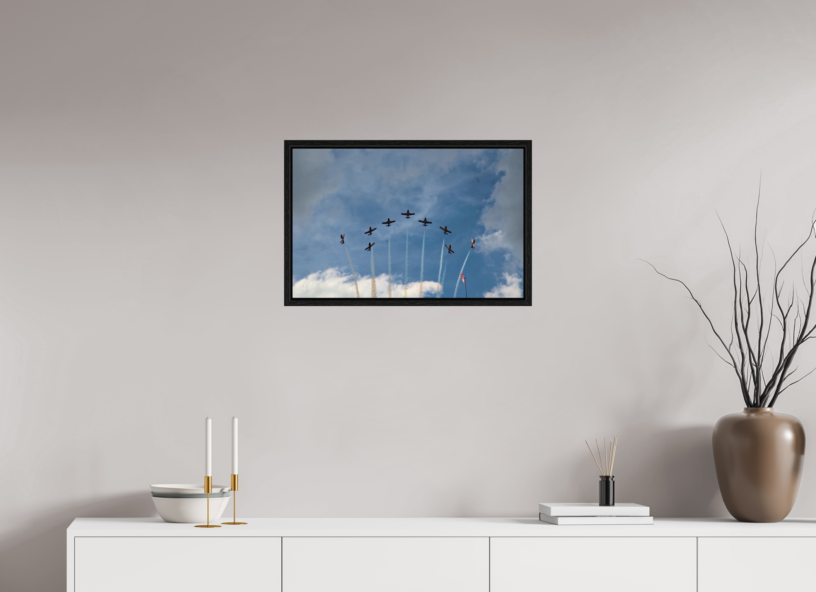 61.9 x 40 cm, Floater Frame Formation Flying Canada Day