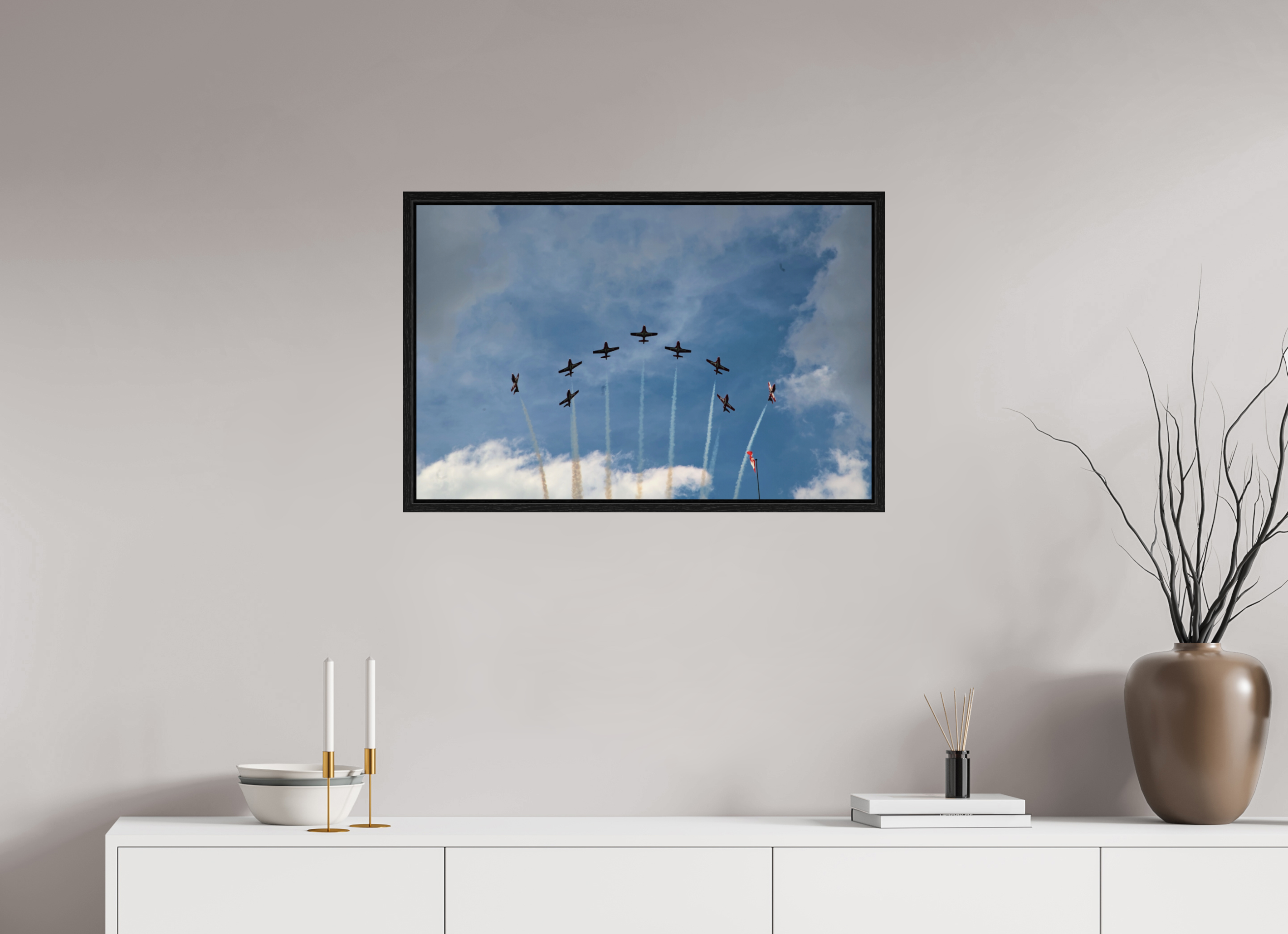 77.3 x 50 cm, Floater Frame Formation Flying Canada Day
