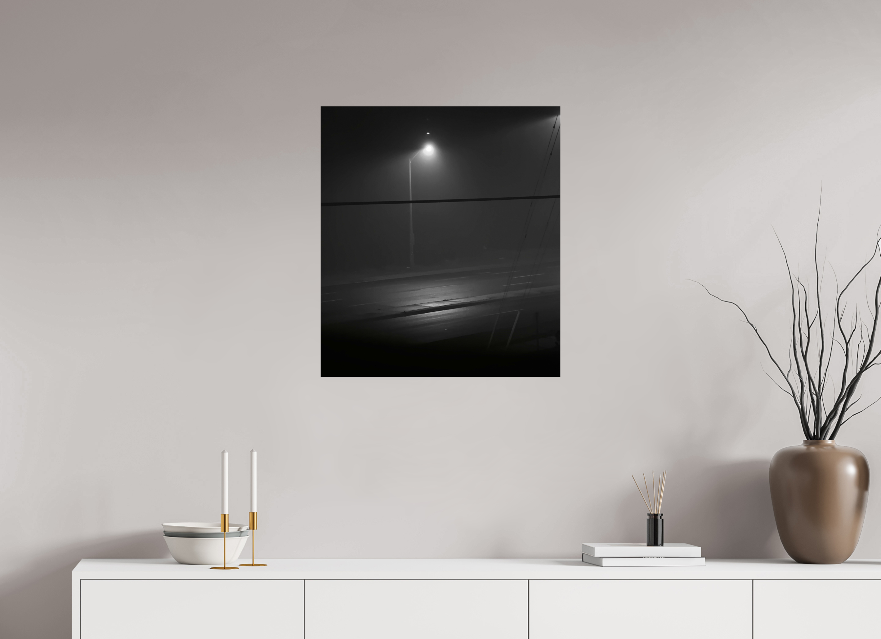 60 x 67.7 cm, Photo Print Under Acrylic Glass A Foggy Day In Hell