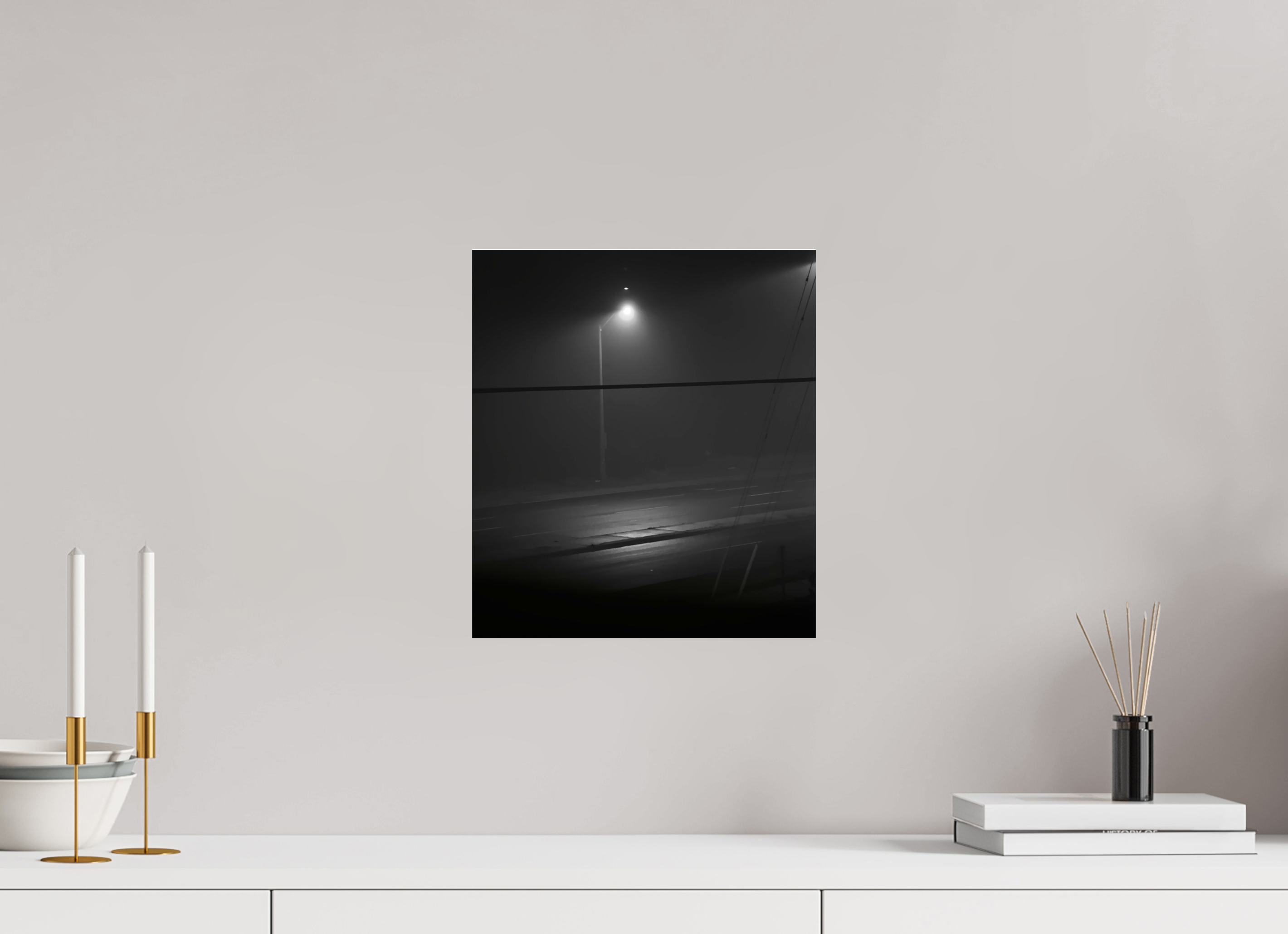30 x 33.9 cm, Photo Print Under Acrylic Glass A Foggy Day In Hell