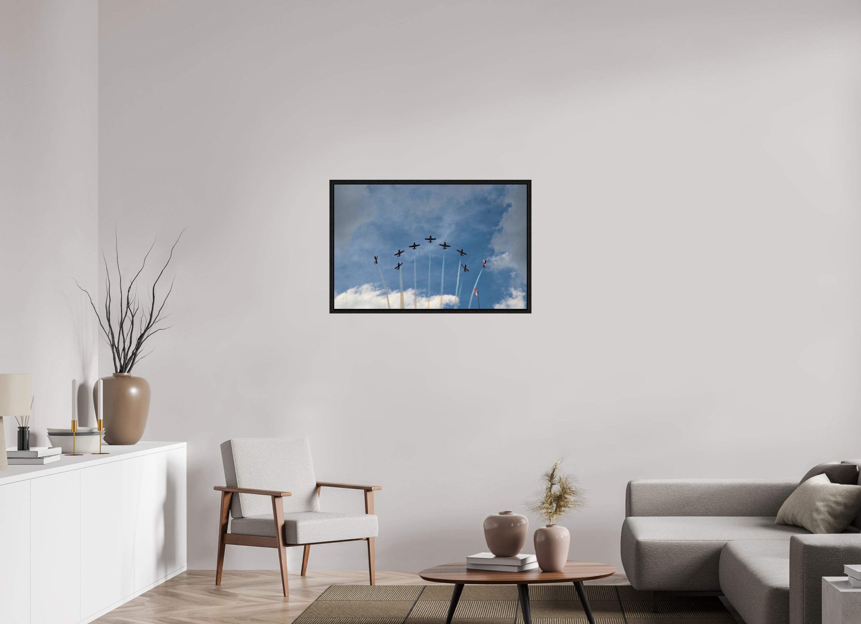 92.8 x 60 cm, Floater Frame Formation Flying Canada Day