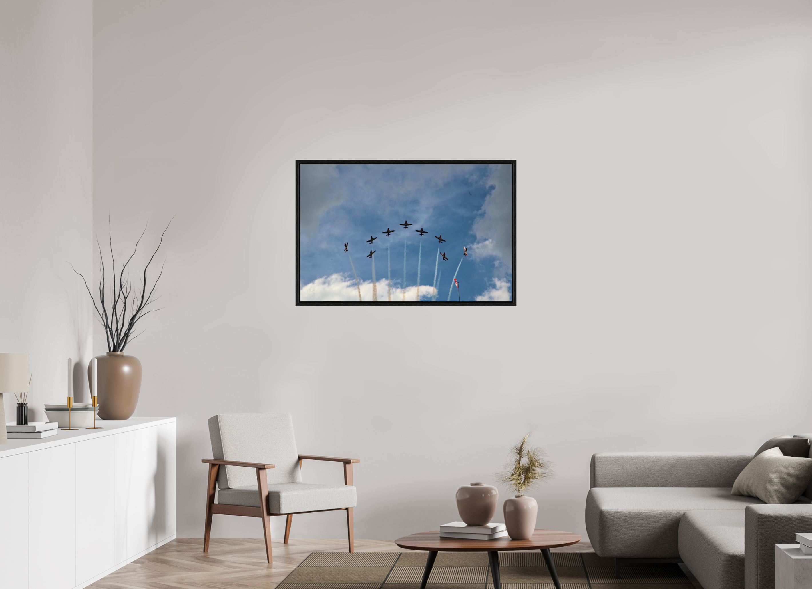 108.3 x 70 cm, Floater Frame Formation Flying Canada Day