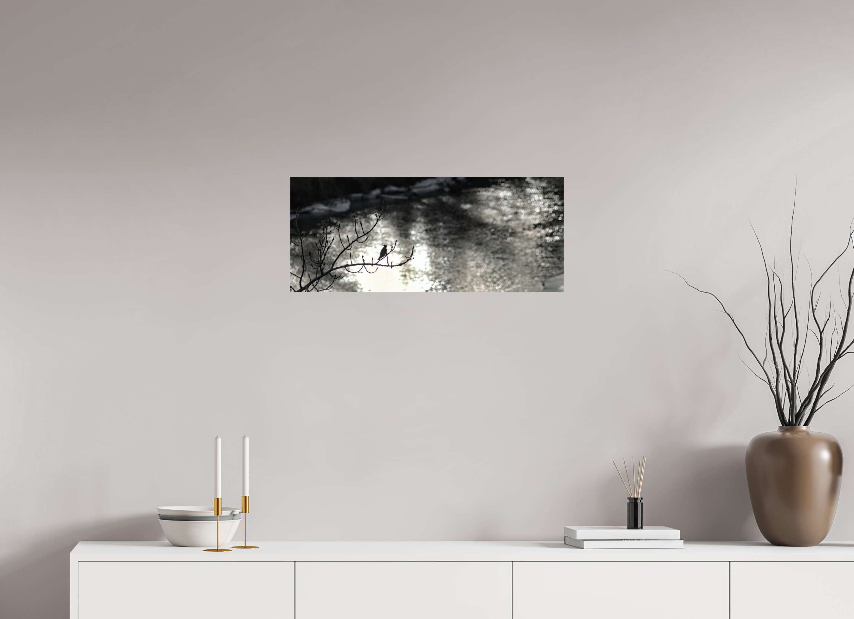71.1 x 30 cm, Photo Print On Fuji Crystal DP II A Branch to Rest on