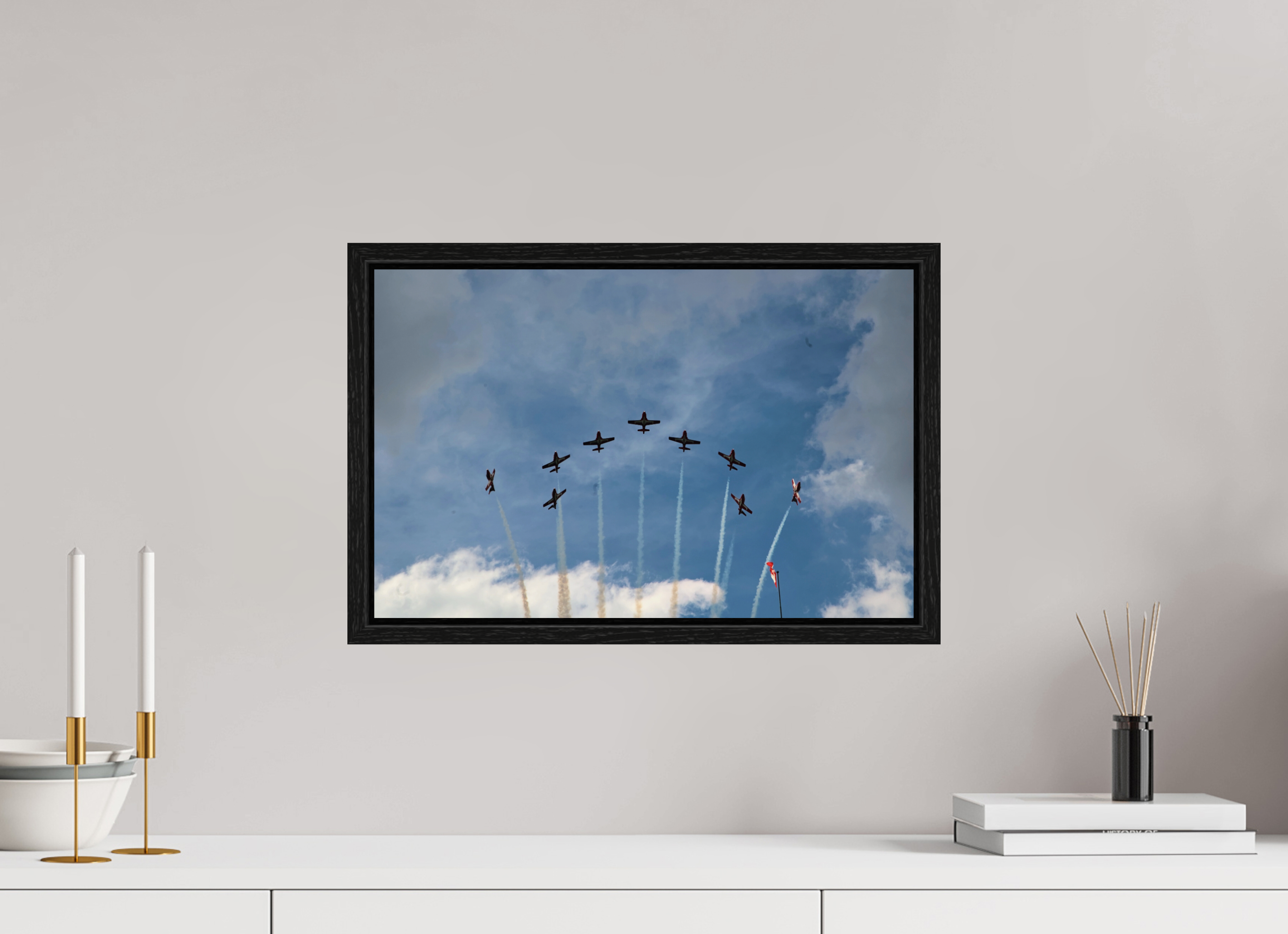 46.4 x 30 cm, Floater Frame Formation Flying Canada Day